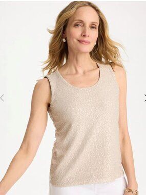 Chico's Knit Sequin Tank Top
